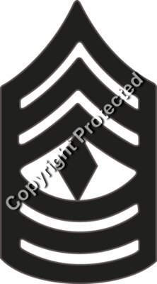 Enlisted - Rank - Pin- On - 1SG