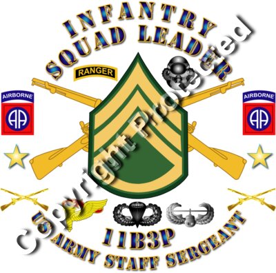 Emblem - Infantry - Squad Leader - Pro - 82nd Airborne