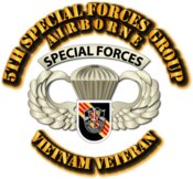 5th SFG - Airborne Badge - Vietnam Veteran