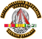 227th Aviation Battalion w Vietnam SVC Ribbon