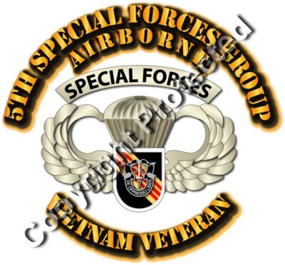 5th SFG - Airborne Badge - Vietnam Veteran