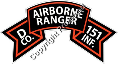 Vietnam - D Co 151th Infantry (Ranger) Scroll