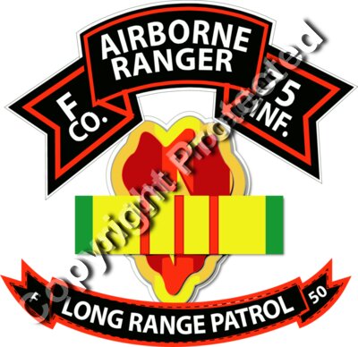 Vietnam - F Co 75th Ranger - 25th ID - VN Ribbon - LRSD