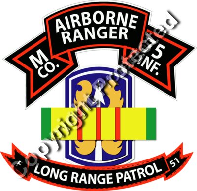 Vietnam - M Co 75th Ranger - 199th INF Bde - VN Ribbon - LRSD