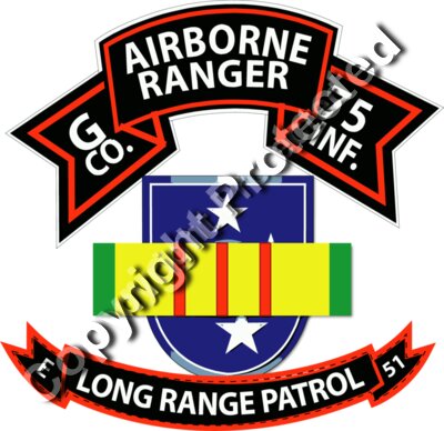  Vietnam - G Co 75th Ranger - 23rd ID VN Ribbon - LRSD