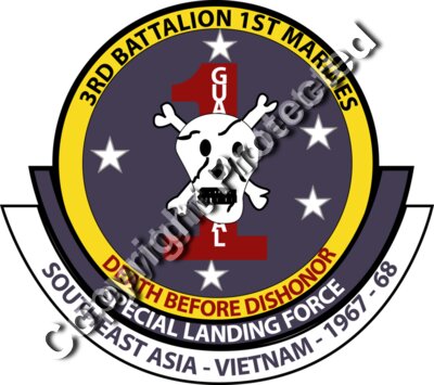 USMC - SSI - 3rd Battalion - 1st Marines No Txt