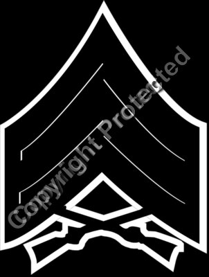 USMC - SGT - Collar - No Txt