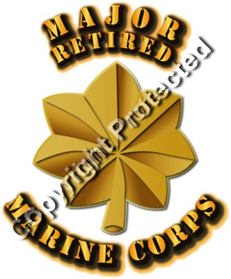 USMC - Major - Retired w txt