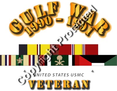 USMC - Gulf War 1990 - 1991 w Svc Ribbons - CAR