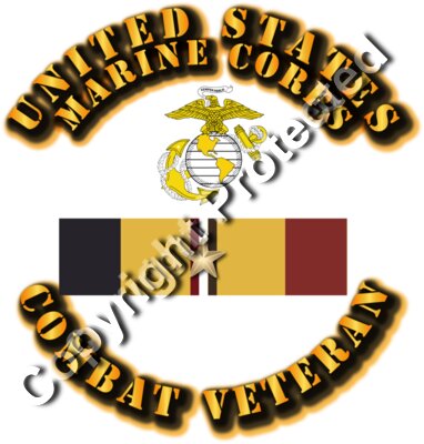 USMC - CAR - Combat Veteran - w Gold Star - V1
