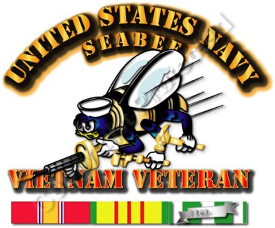 Navy - Seabee - Vietnam Veteran - White