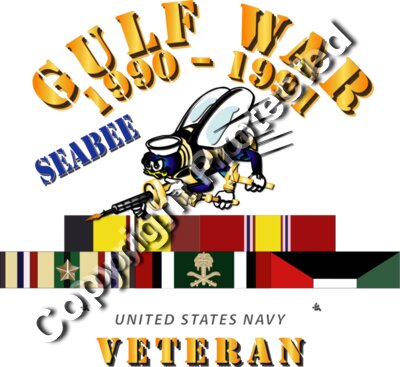 Navy - Gulf War 1990 - 1991 w Svc Ribbons - CAR - Seabee